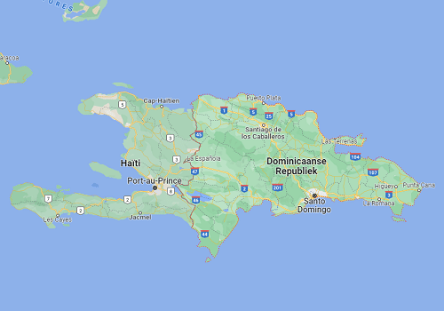Waar ligt de Dominicaanse Republiek - kaart